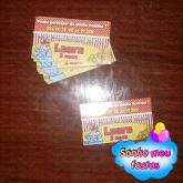 Convite tipo tag galinha pintadinha 4cm x 7cm