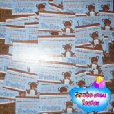 Convite tipo tag urso M&A 4cm x 7cm R$ 0,40