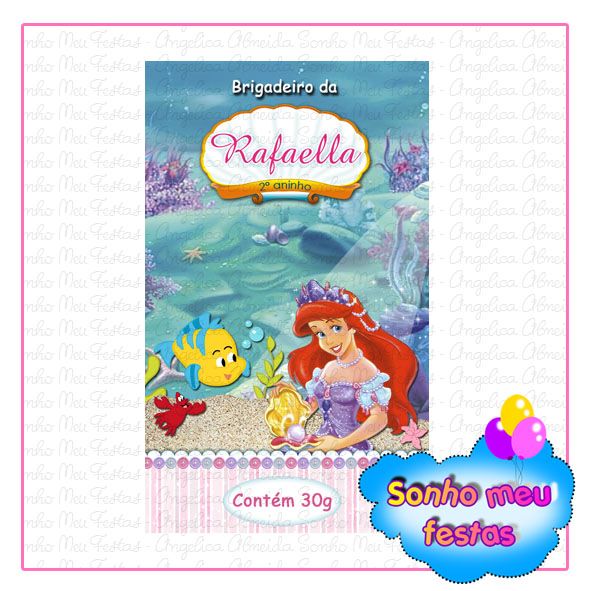 Rotulo para bisnaga 30g pequena sereia