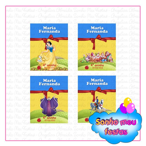 Rótulo para tubo pet 13cm branca de neve