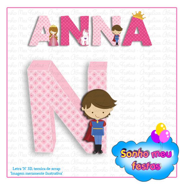 Letra 3D, forme nomes - Com ou sem aplique