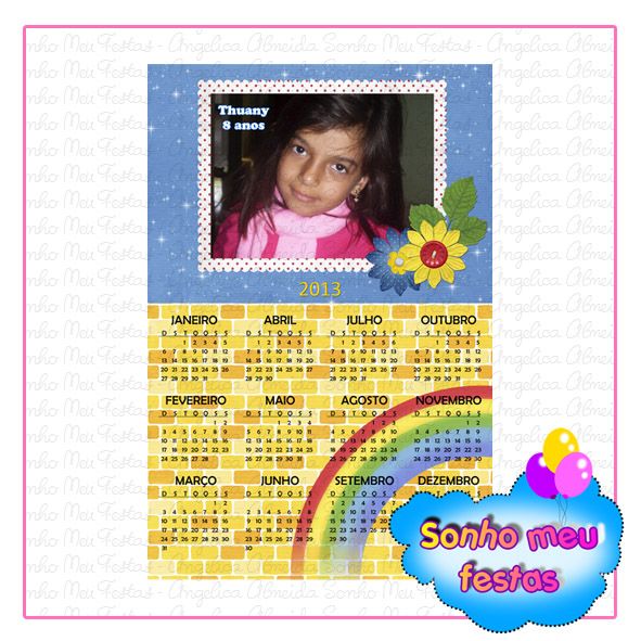 Poster calendário personalizado